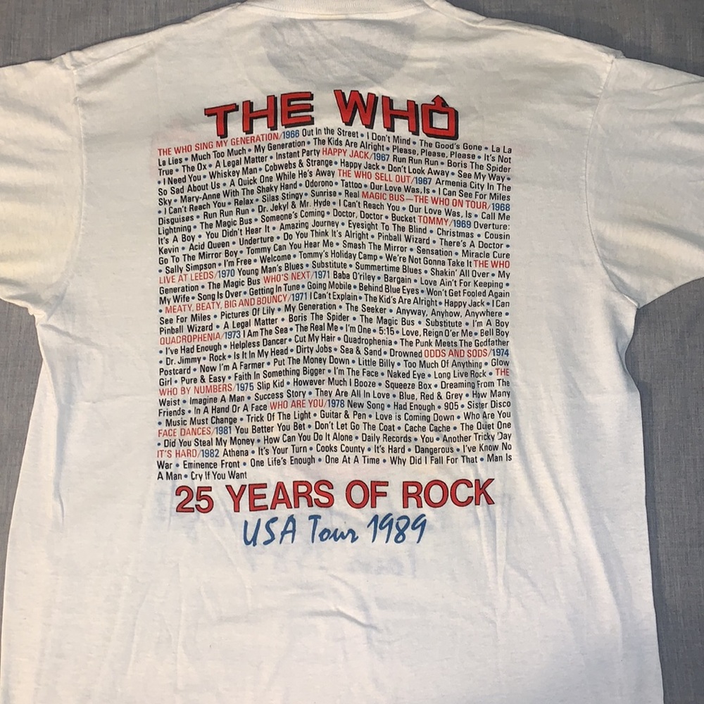 Vintage Original The Who 25th Anniversary 1989 T-shirt. - Picture 2 of 2